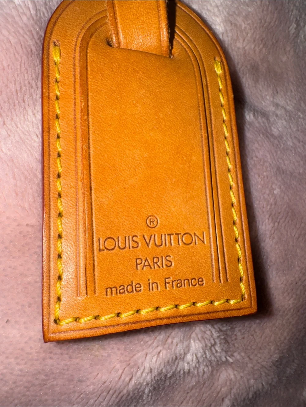 Authentic Louis Vuitton Vachetta Leather Luggage Tag – Made in France 🇫🇷